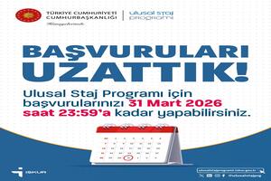 Ulusal Staj Programı Başvuru Süresi Uzatıldı